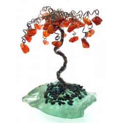 Small Carnelian on Blue Obsidian Crystal Tree 05